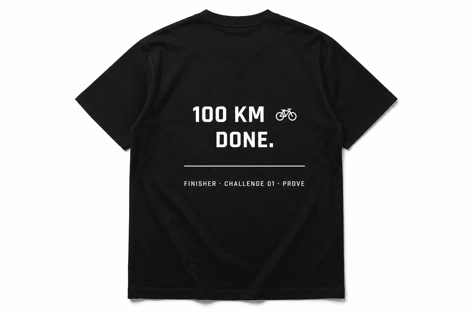 T-shirt finisher « 100 km done. » — dos